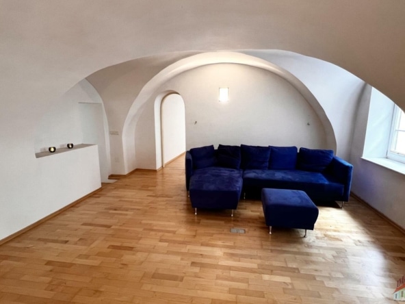 Wohnraum mit Gewölbedecke