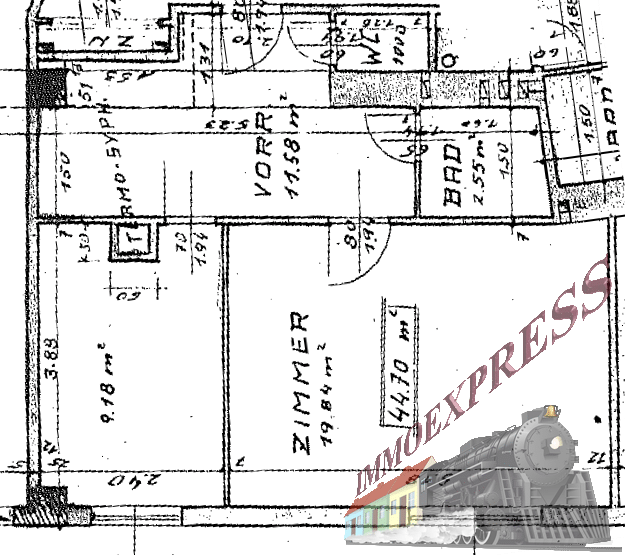 Grundrissplan 1100 Wien, Scheugasse 8, 2