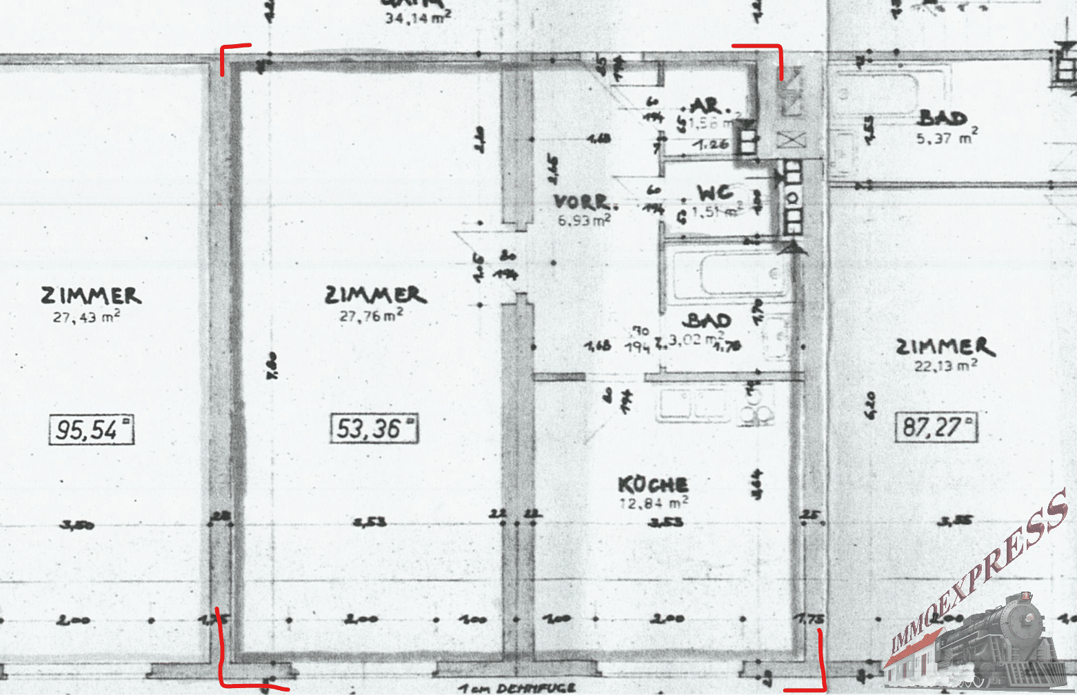 Grundriss 1100 Grudrunstraße 